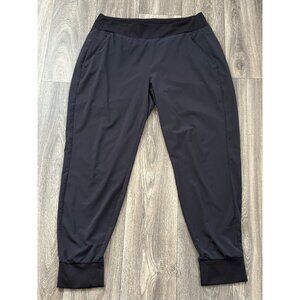 ATHLETA JOGGER PANTS WOMENS SIZE 14 BLACK POCKETS LIGHT STRETCH CASUAL SPORT